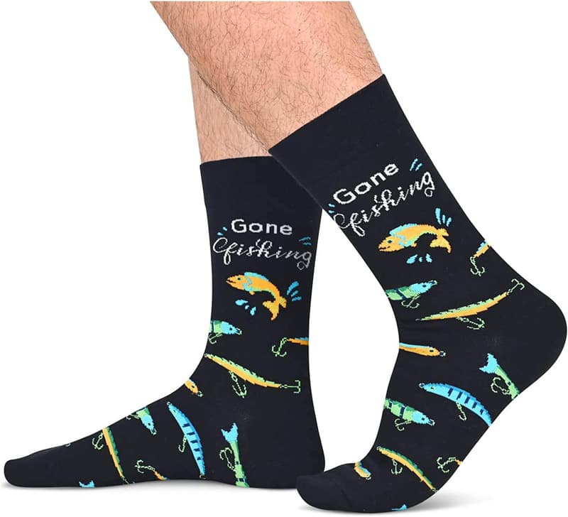 Fishing and Golfing Socks - Funny Gifts for Men and Women