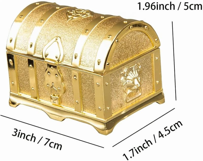 Vintage Gold Jewelry Box Organizer for Women - Wedding & Birthday Gift