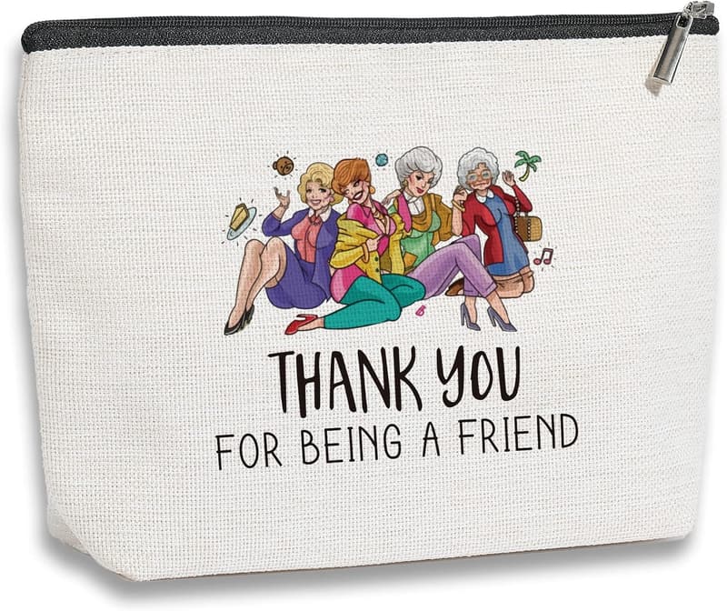 Golden TV Show Makeup Bag - Travel Organizer for Women