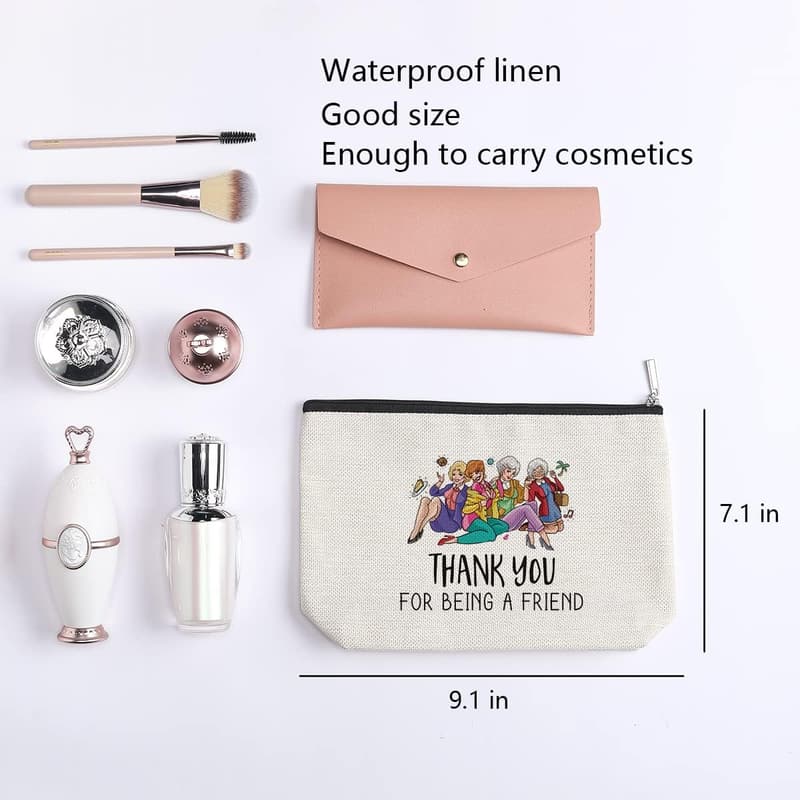 Golden TV Show Makeup Bag - Travel Organizer for Women