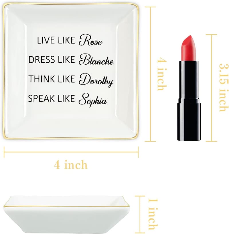 Golden Girls Friendship Ring Dish for Women’s Birthday Gifts
