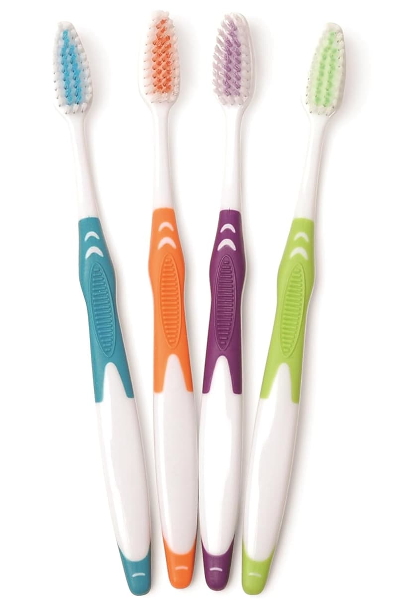 Bulk Premium Toothbrushes (100 Pack) with Easy Grip Handles