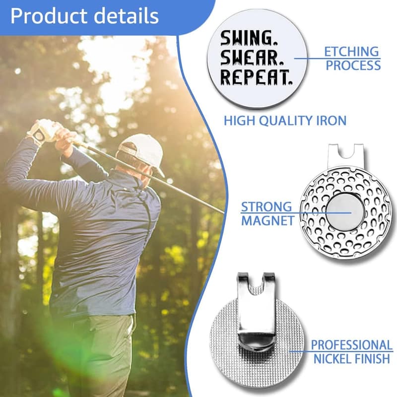 Funny Golf Ball Marker with Magnetic Clip - Gift for Golfers