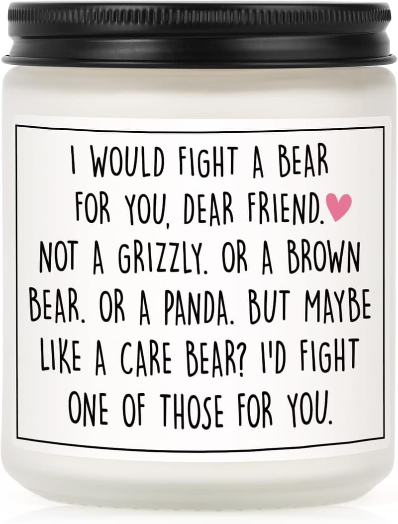 Birthday Friendship Candle - Handmade Lavender Soy Wax (7oz)