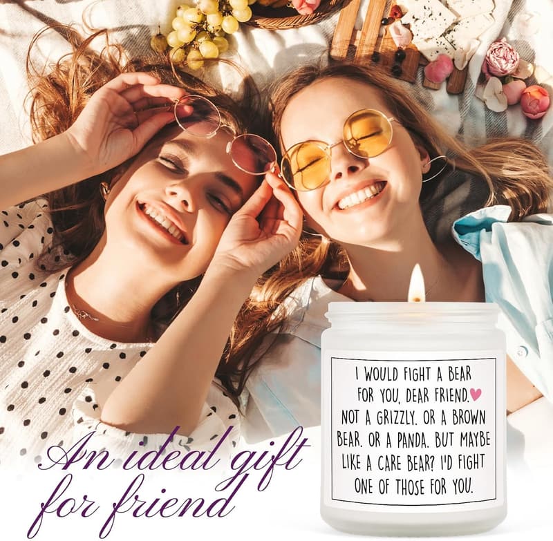 Birthday Friendship Candle - Handmade Lavender Soy Wax (7oz)