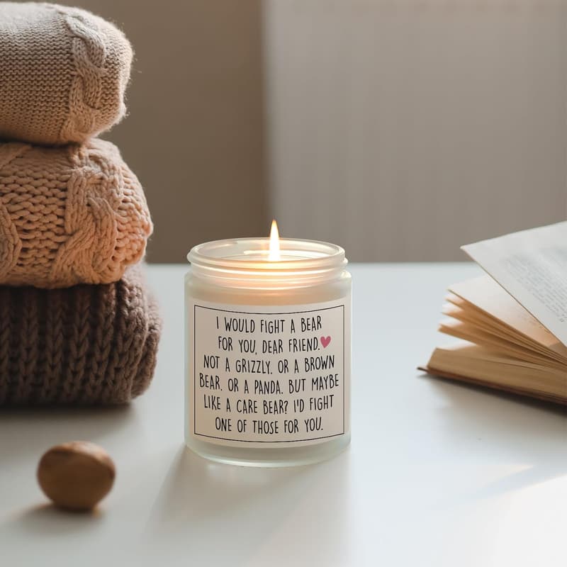 Birthday Friendship Candle - Handmade Lavender Soy Wax (7oz)