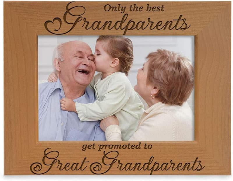 Great Grandparents Engraved Natural Wood Picture Frame