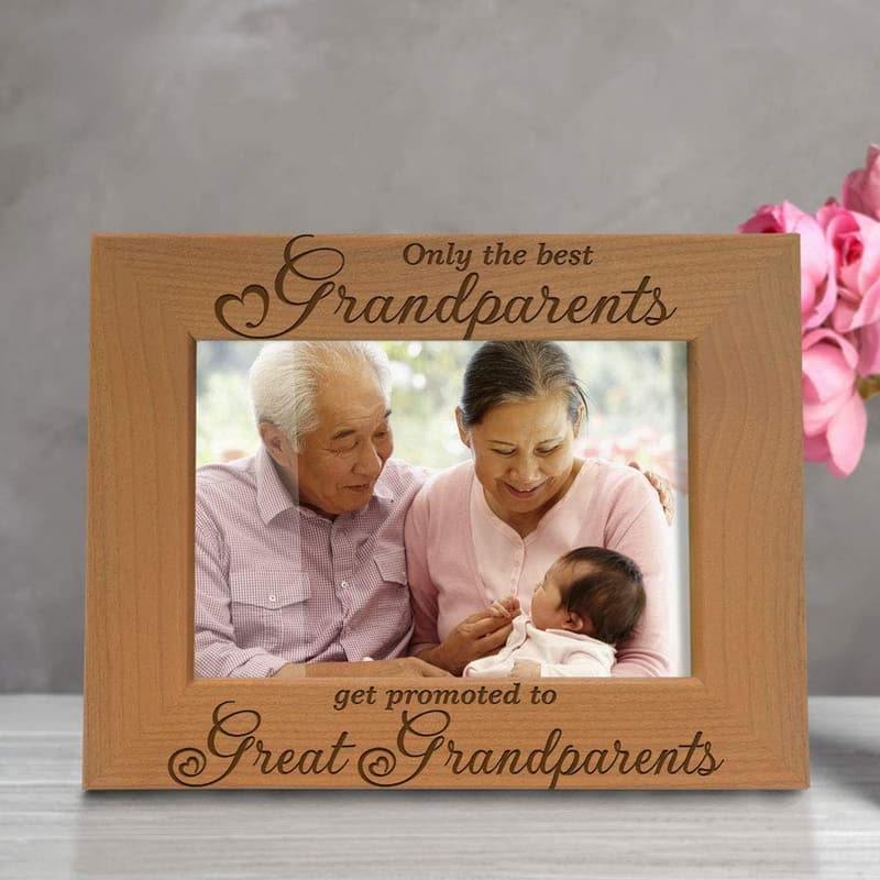 Great Grandparents Engraved Natural Wood Picture Frame