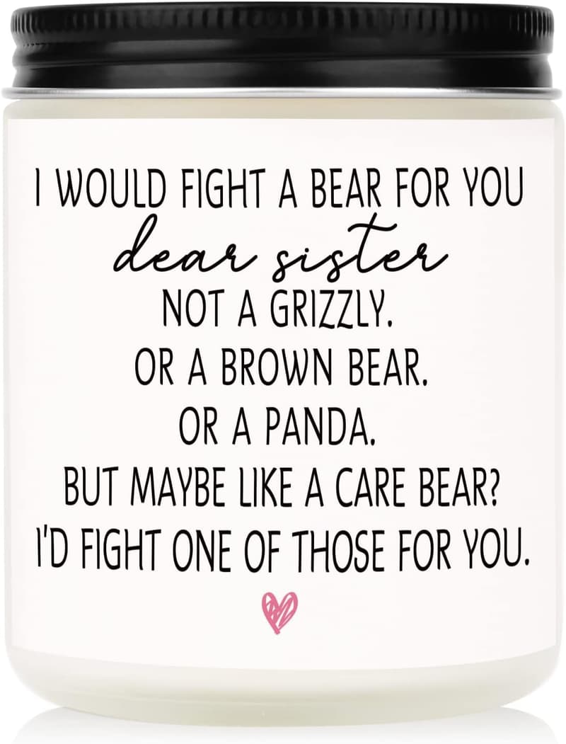 Sister Birthday Gift - Funny Lavender Scented Candle 7oz