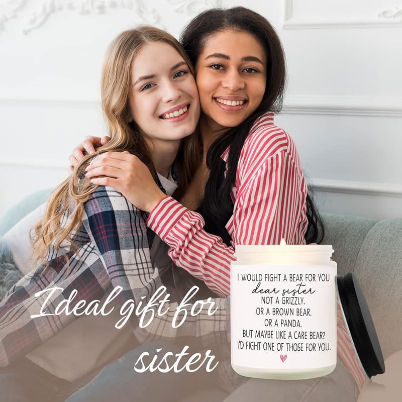 Sister Birthday Gift - Funny Lavender Scented Candle 7oz