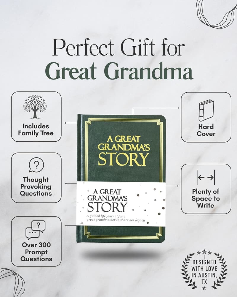 Great Grandma's Life Story Journal: Keepsake with 250+ Prompts