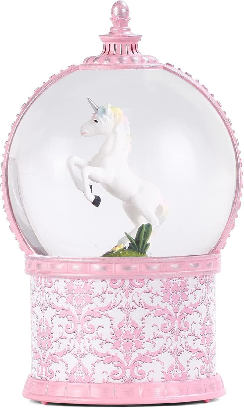 Lighted Unicorn Musical Snow Globe for Girls & Women