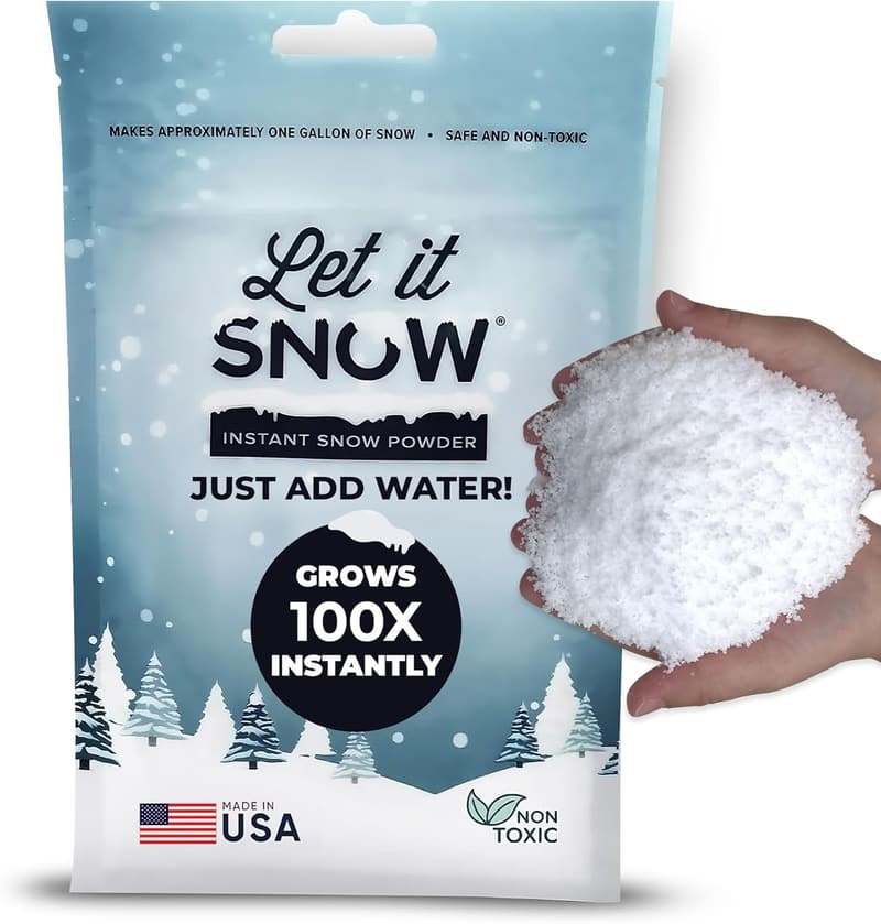 Instant Fake Snow Powder – Holiday Decor & Sensory Play – 1 Pack
