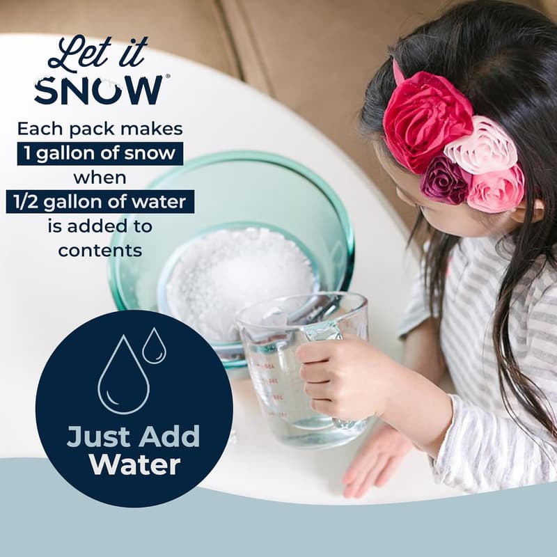 Instant Fake Snow Powder – Holiday Decor & Sensory Play – 1 Pack