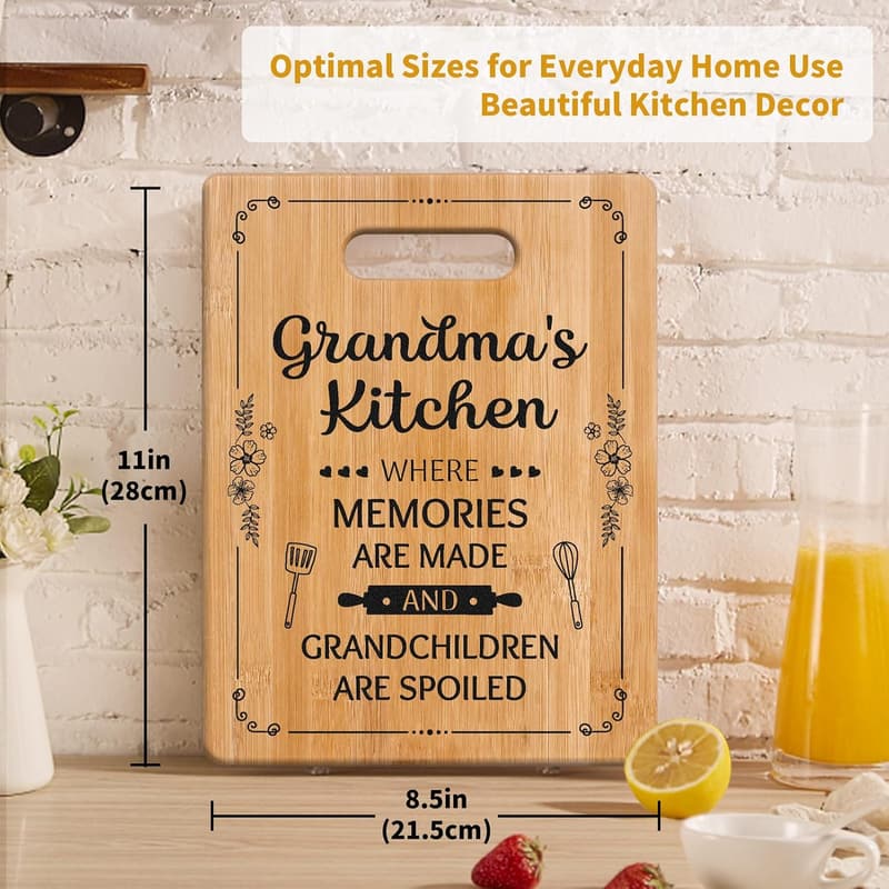 Unique Cutting Board - Perfect Gift for Grandma’s Birthday