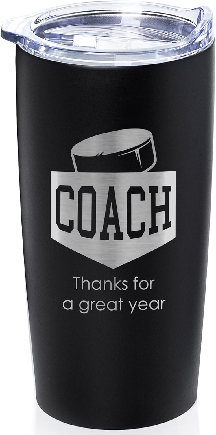 Hockey Coach Appreciation Tumbler - Insulated Stainless Steel 20 oz