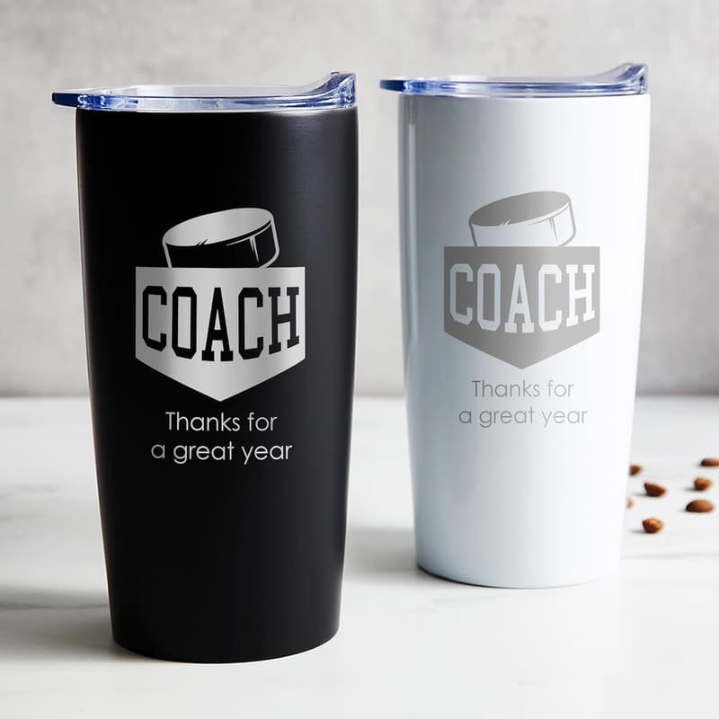 Hockey Coach Appreciation Tumbler - Insulated Stainless Steel 20 oz