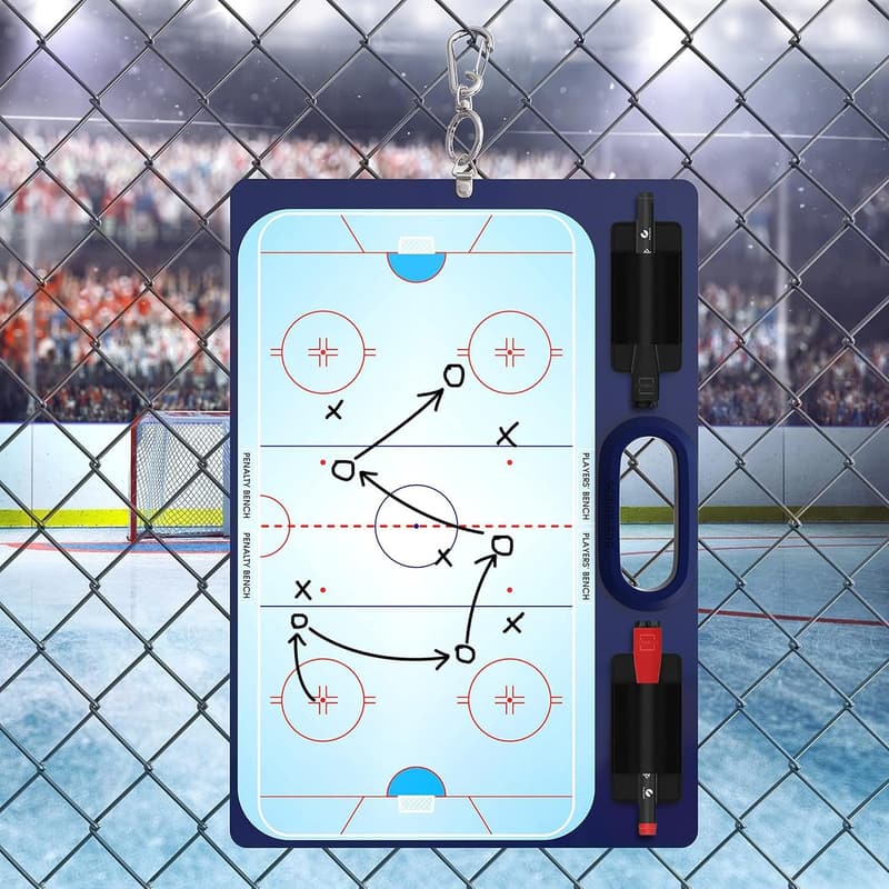 Hockey Coaching Double-Sided Dry Erase Board with Markers