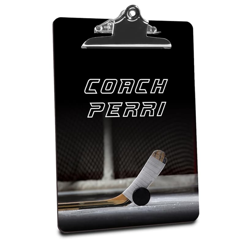 Personalized Hockey Coach Clipboard - Custom Name 9x13