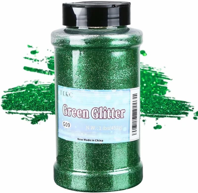 Emerald Green Glitter Powder for Crafts and Decorations