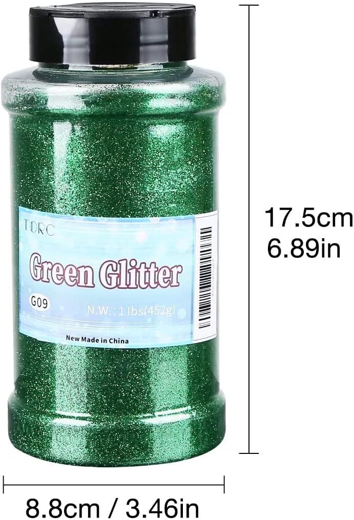 Emerald Green Glitter Powder for Crafts and Decorations