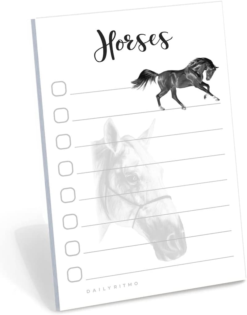 Horses Lover Sticky Notepad - Equestrian Gift for Women
