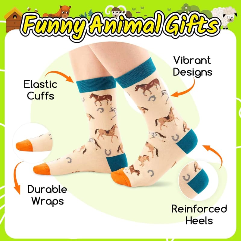 Funny Goat Socks for Women - Unique Gifts for Men