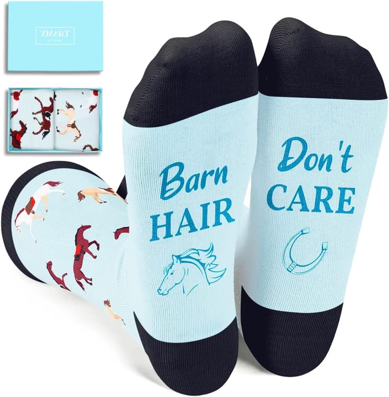 Funny Horse Riding Socks - Fuzzy Gift for All Ages