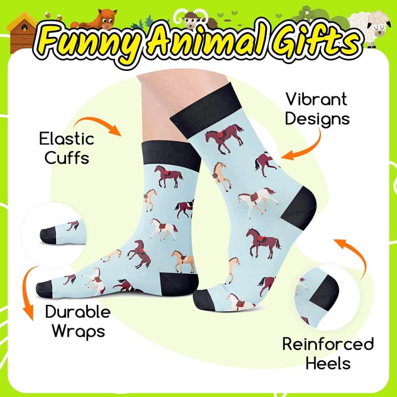 Funny Horse Riding Socks - Fuzzy Gift for All Ages