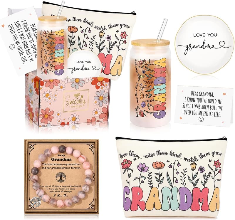 Birthday Gift Basket Set for Grandma – 5 Unique Items
