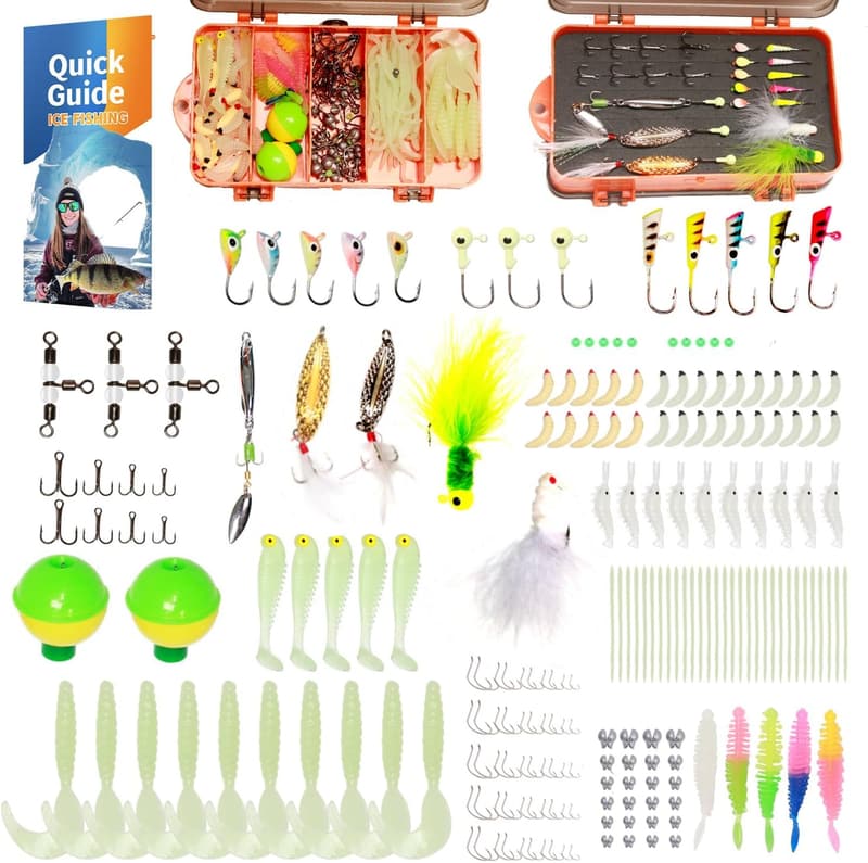 322-Piece Fishing Lure Kit for Men - Tackle Box with Baits & Hooks
