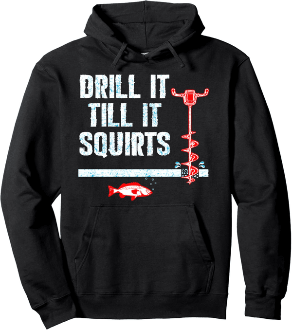 Ice Fishing Auger Pullover Hoodie