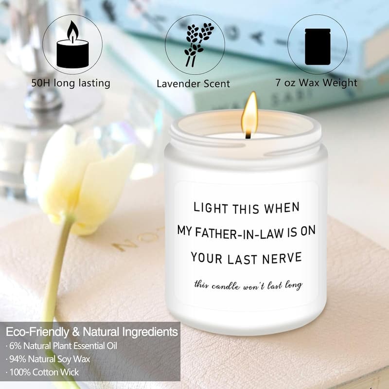 Mother-in-Law Gift: Funny Lavender Candle for Mother's Day