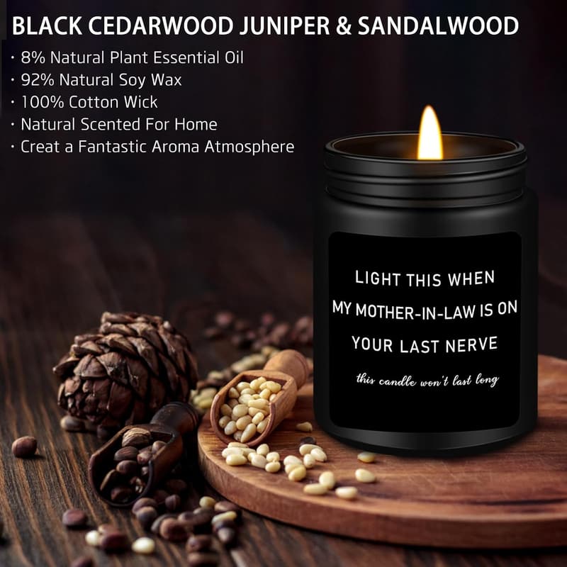 Father-in-Law's Birthday Gift - Funny Sandalwood Candle