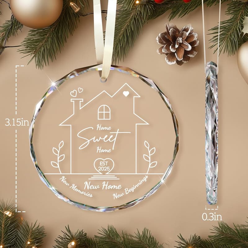 2025 Housewarming Gift: Home Sweet Home Christmas Ornaments