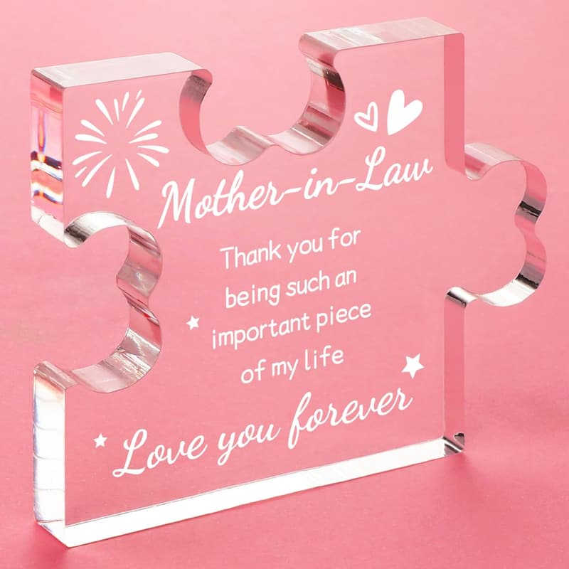 Mother's Day Acrylic Puzzle Plaque for Mother-in-Law