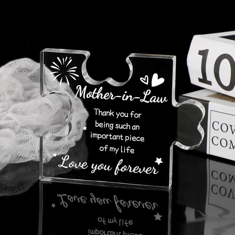 Mother's Day Acrylic Puzzle Plaque for Mother-in-Law