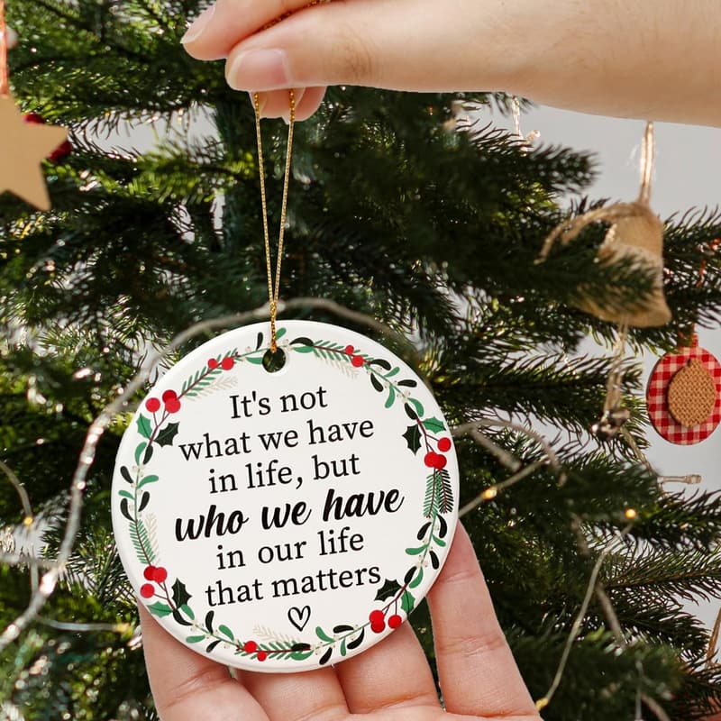 Mini Ceramic Christmas Ornaments for Friends & Family Gifts