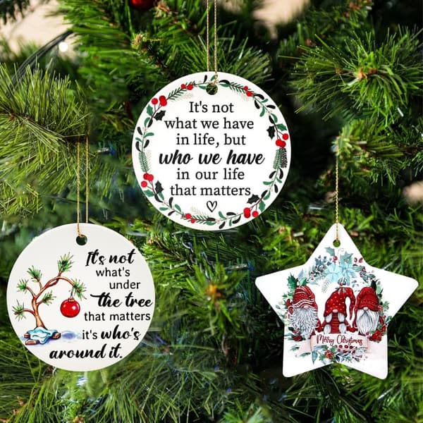 Mini Ceramic Christmas Ornaments for Friends & Family Gifts