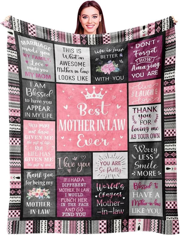 Mother's Day Throw Blanket for Mother-in-Law, 60