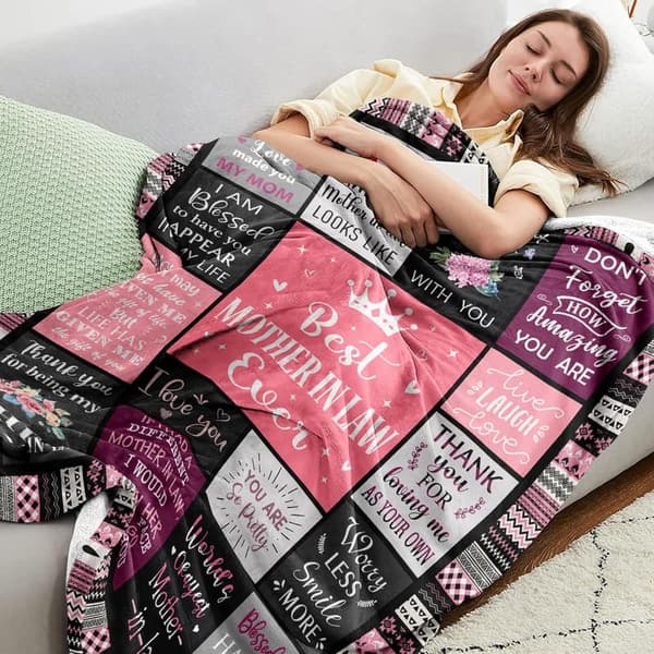 Mother's Day Throw Blanket for Mother-in-Law, 60