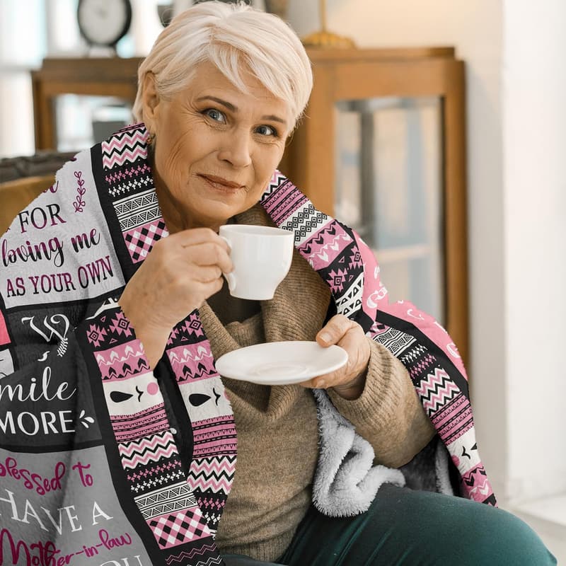 Mother's Day Throw Blanket for Mother-in-Law, 60