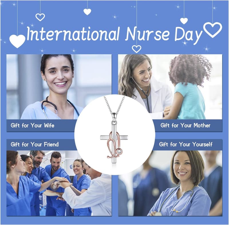 Sterling Silver Medical Jewelry Set for Nurses and Graduates