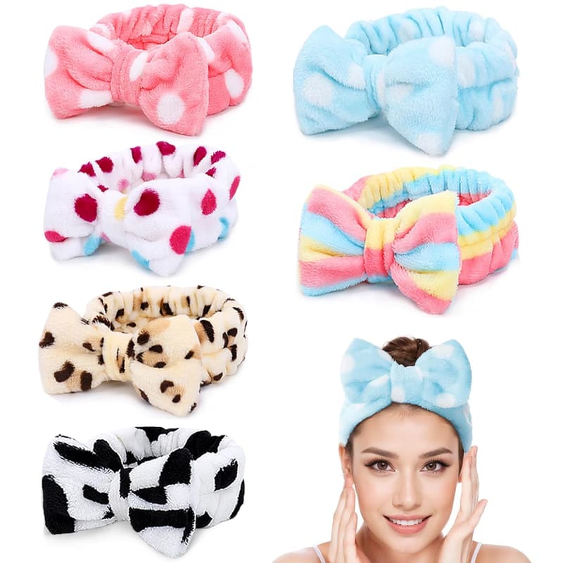 Adjustable Soft Skincare Headband – Comfortable & Cute Patterns