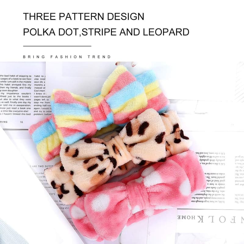 Adjustable Soft Skincare Headband – Comfortable & Cute Patterns