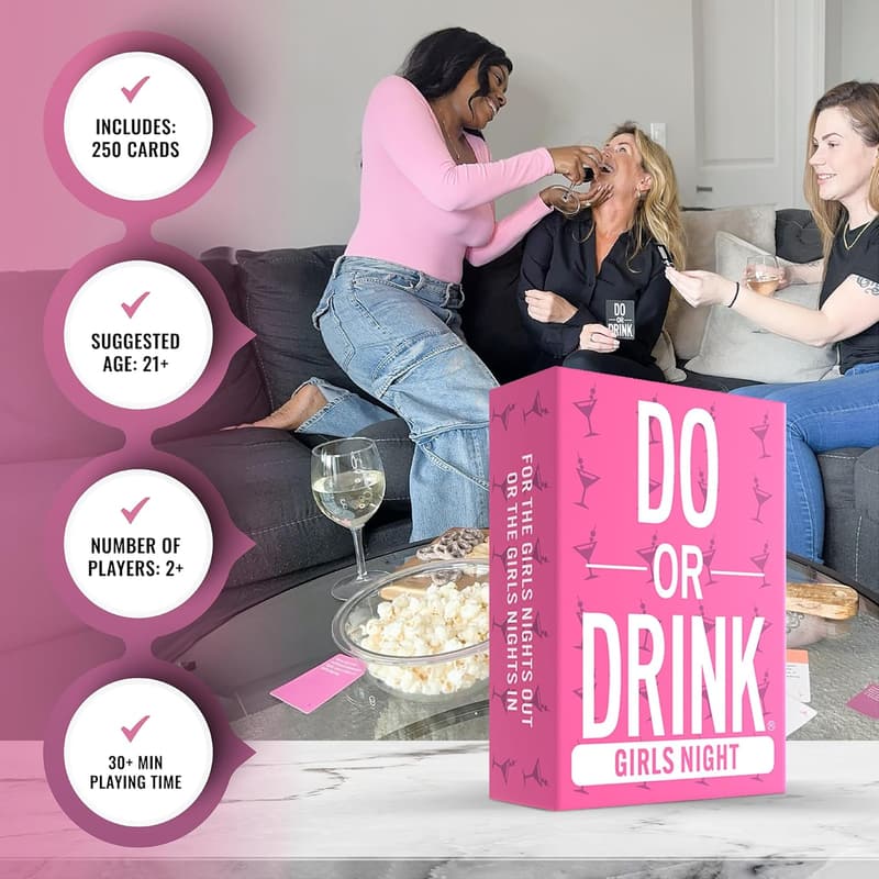 Bachelorette Party Do or Drink Game Set with 250 Cards