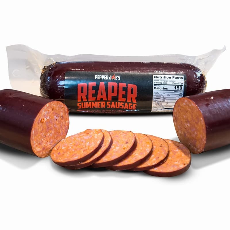 Carolina Reaper Spicy Summer Sausage - 12 Ounces