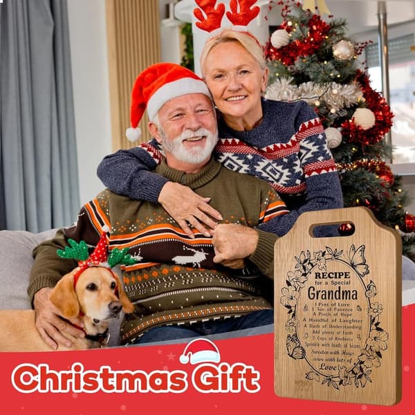 Personalized Cutting Board for Grandma - Unique Christmas Gift
