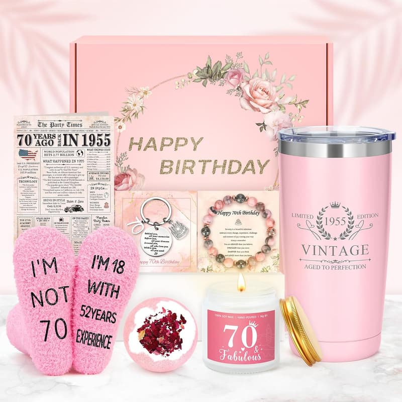 70th Birthday Gift for Women - Meaningful Keepsake for Mom