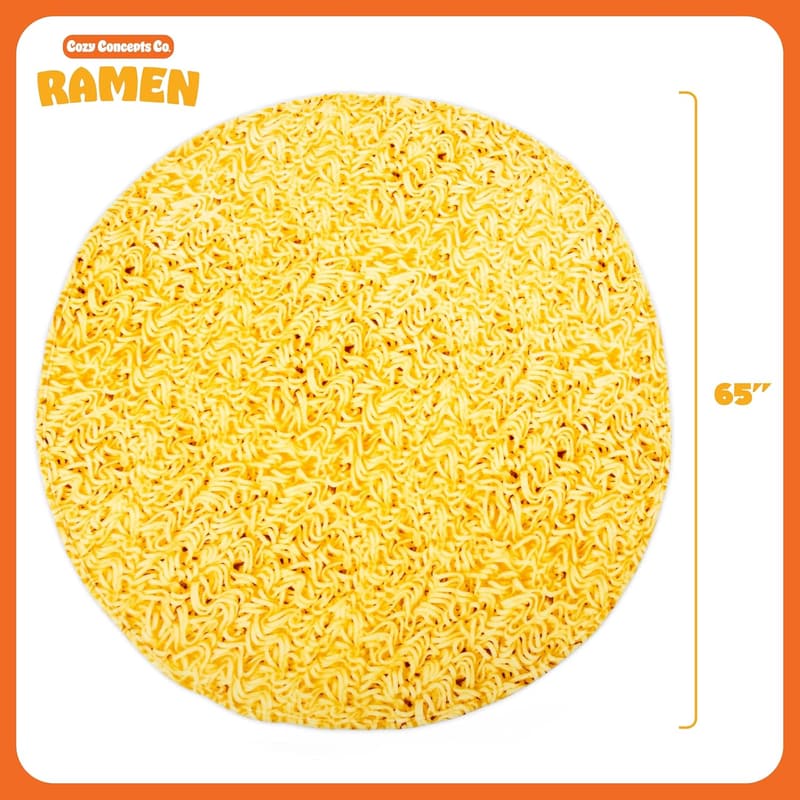 Ramen-Inspired 65” Comfort Blanket for Cozy Decor and Gifts